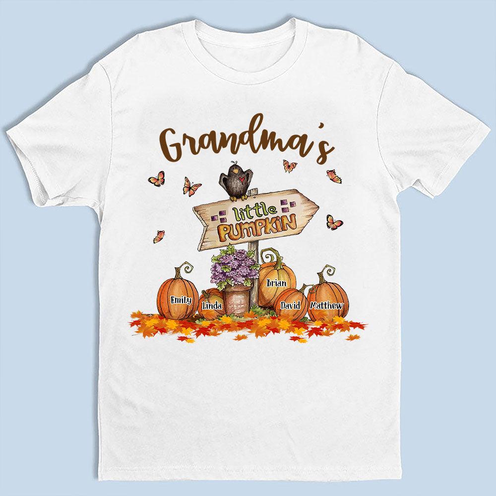 Grandma's Little Pumpkins Halloween T-Shirt - Personalized Gift