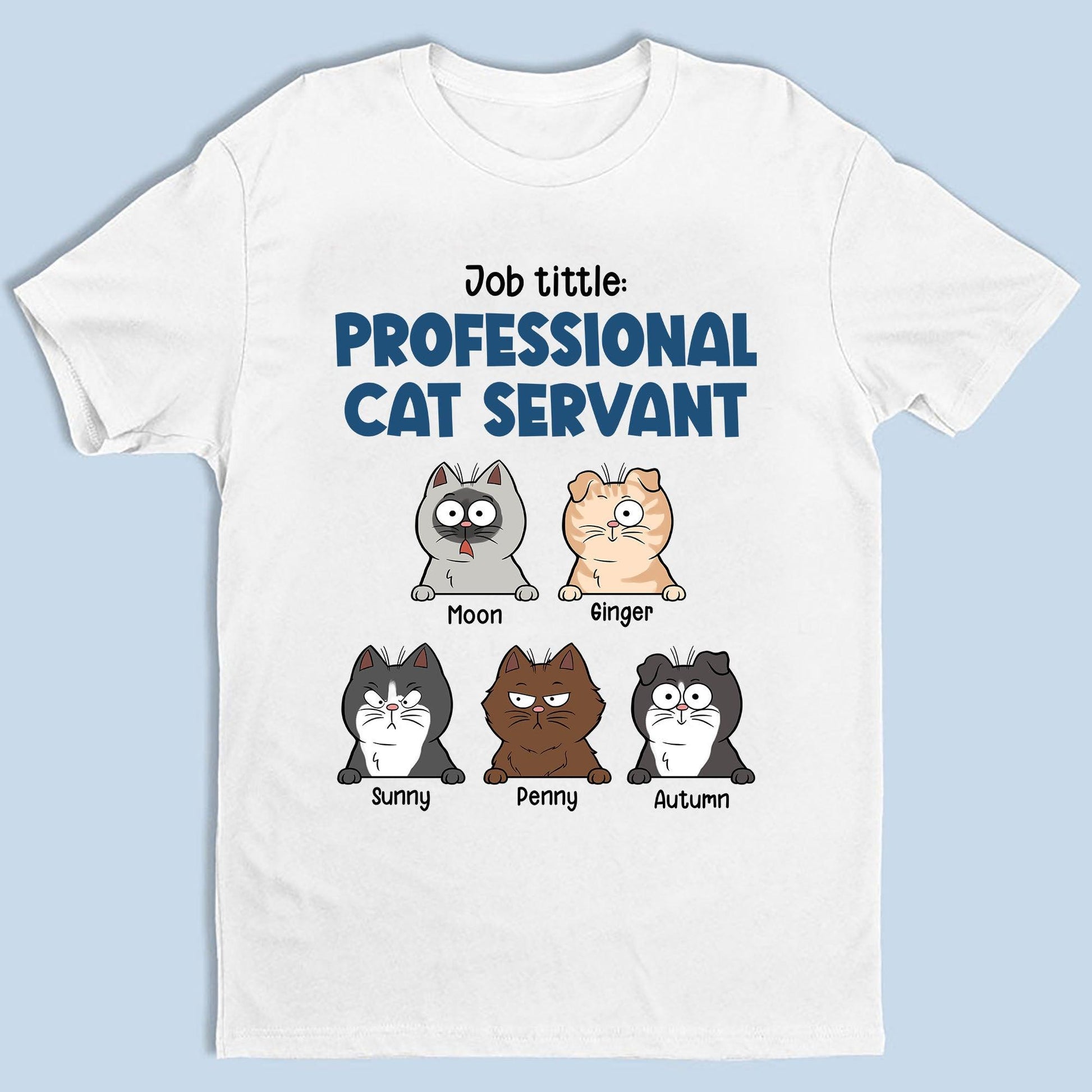 Personalized Cat Servant T-Shirt - Personalized Custom Unisex T-Shirt