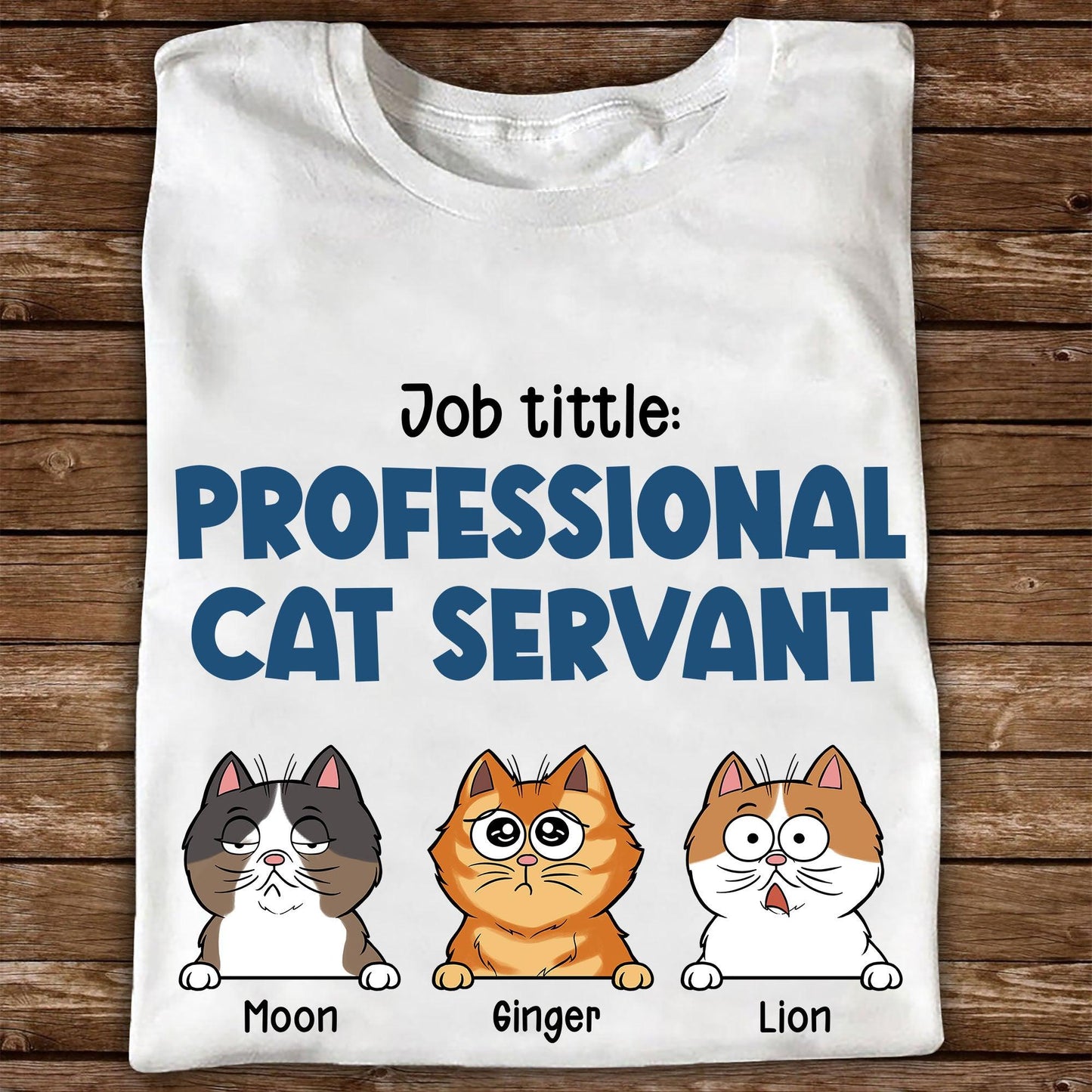 Personalized Cat Servant T-Shirt - Personalized Custom Unisex T-Shirt