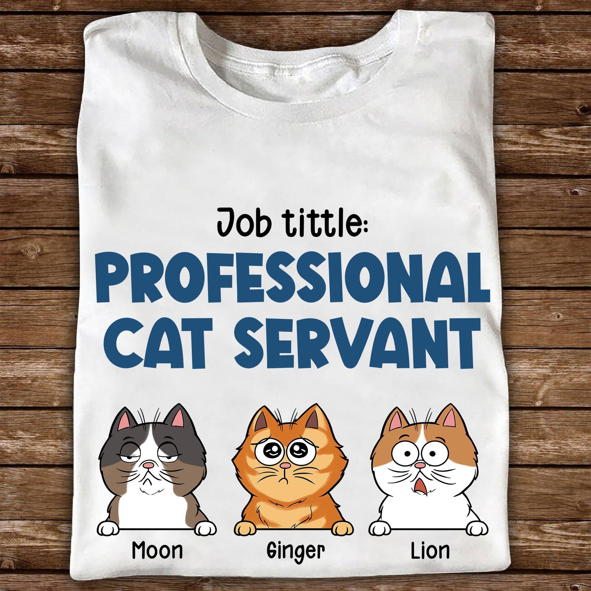 Personalized Cat Servant T-Shirt - Personalized Custom Unisex T-Shirt