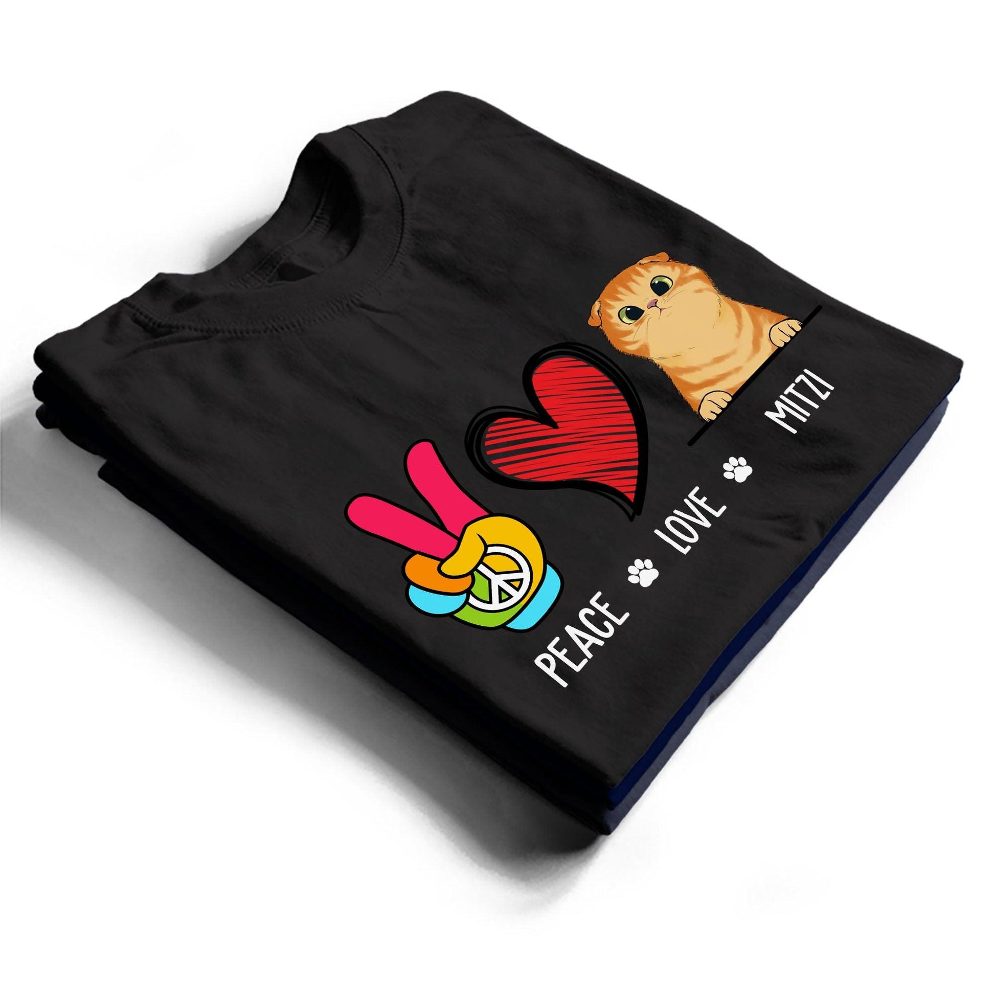 Personalized Peace Love Dog - Personalized Custom Unisex T-Shirt