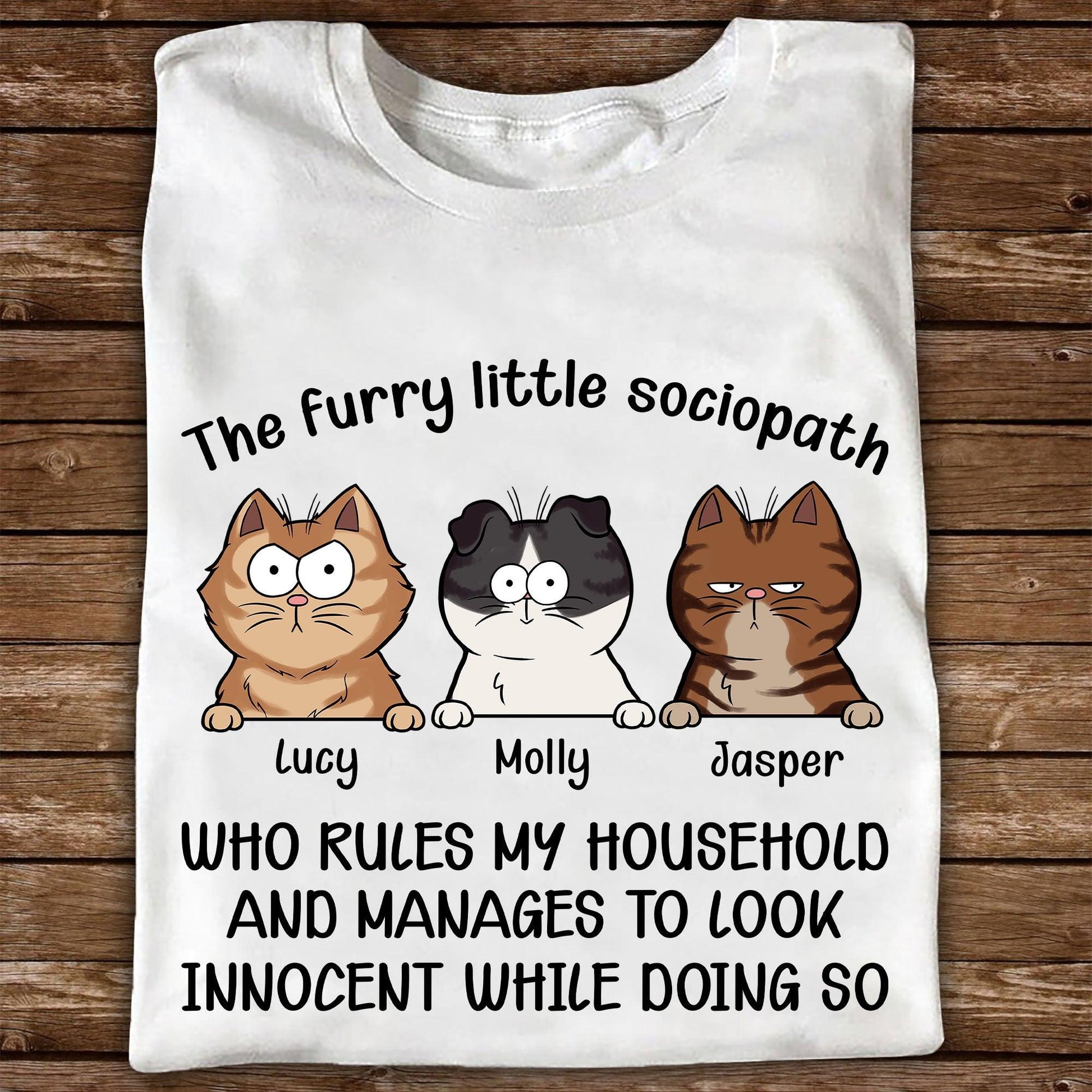 Personalized Furry Little Sociopath - Personalized Custom Unisex T-Shirt
