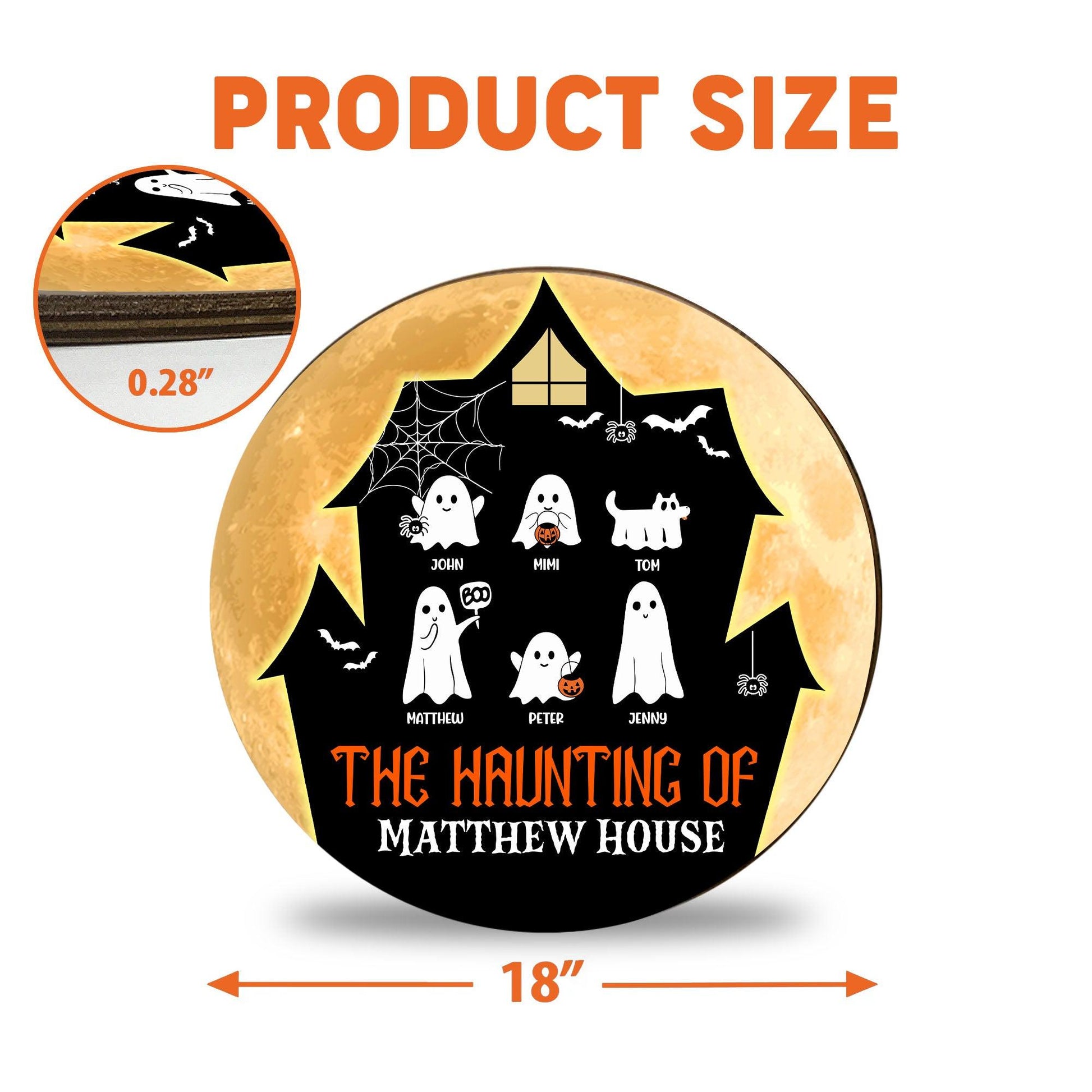 Haunting Ghost House - Cat & Dog Lovers - Personalized Wooden Sign