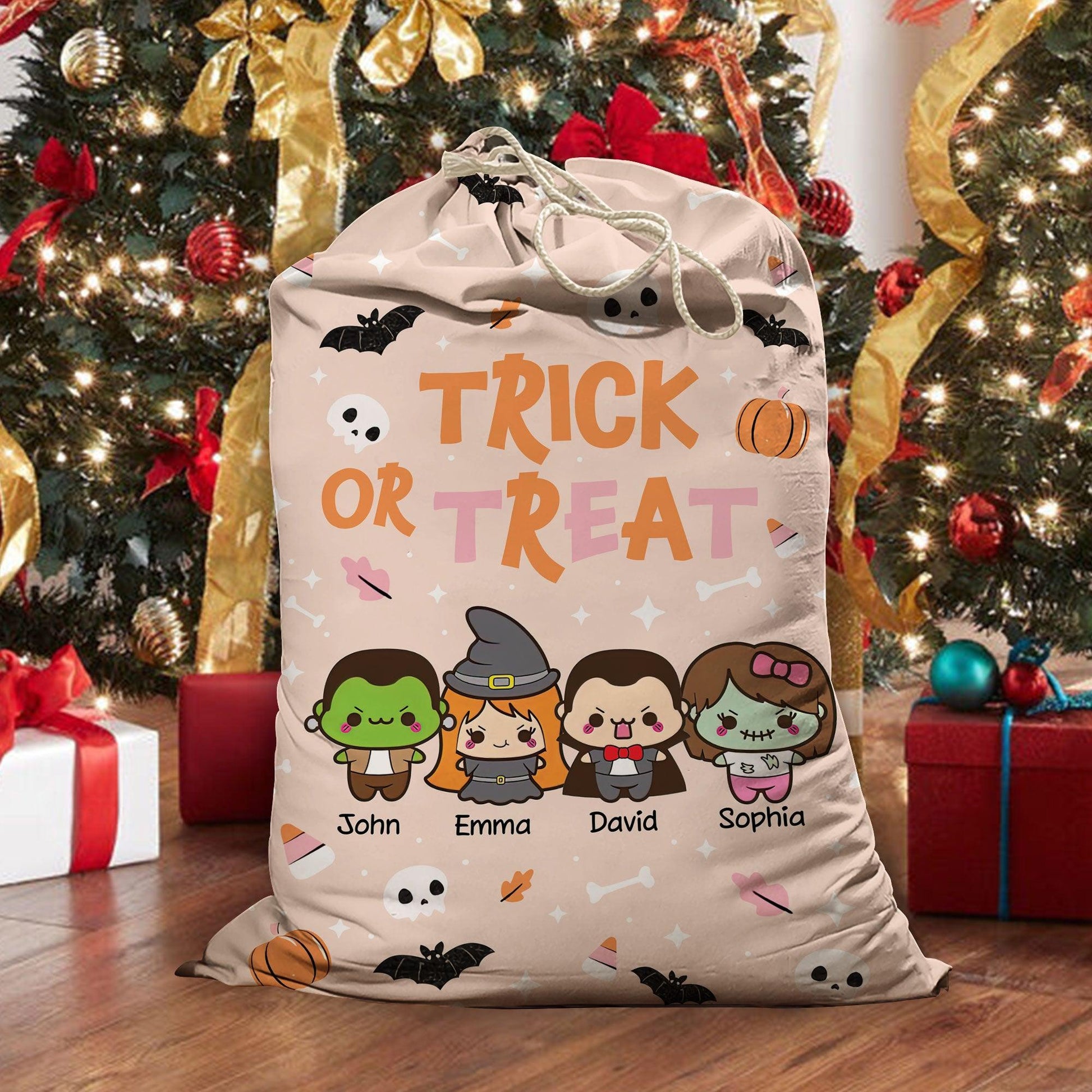 Personalized Halloween Trick Sack - Little Monster Game Gift