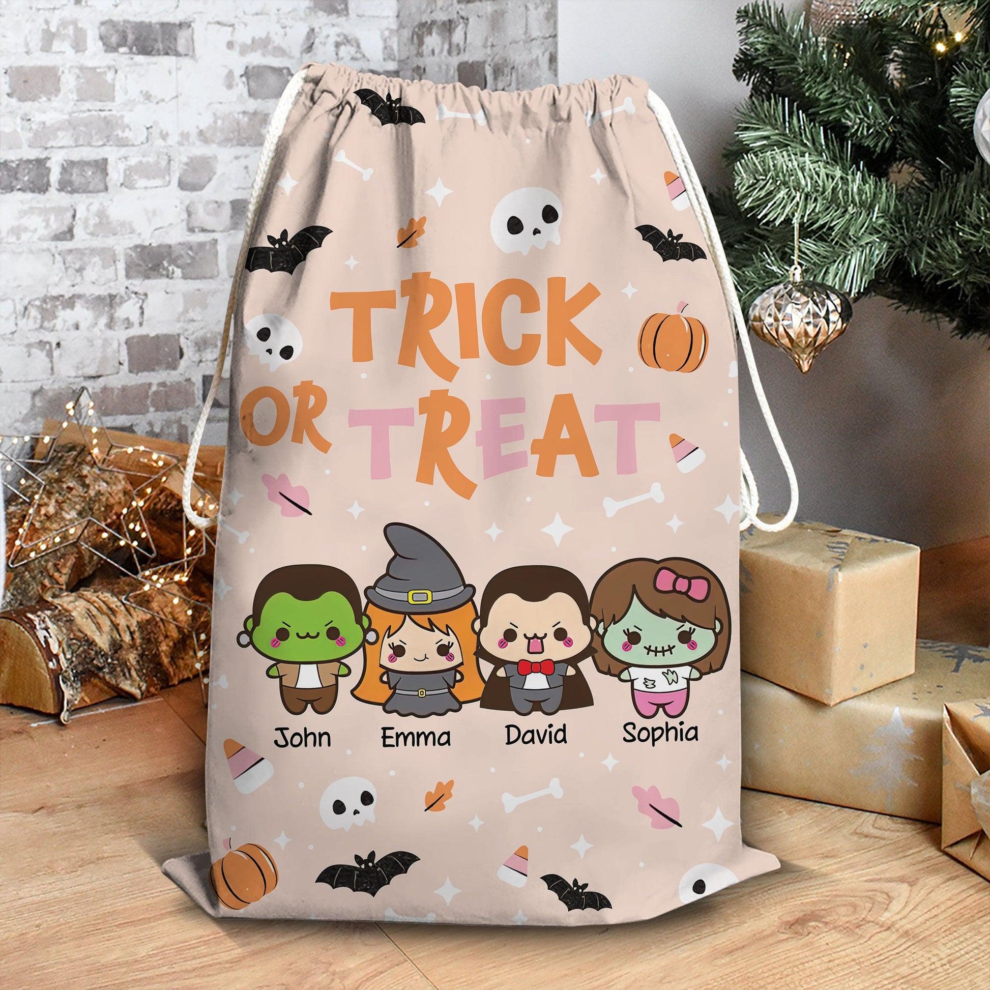 Personalized Halloween Trick Sack - Little Monster Game Gift