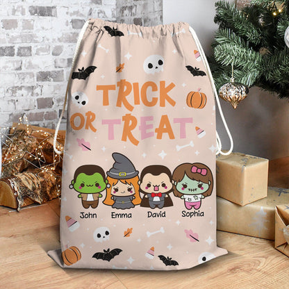 Personalized Halloween Trick Sack - Little Monster Game Gift