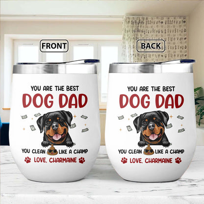 Personalized You Are The Best Dad Wine Tumbler, Gift for Dad