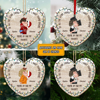 You Are My Favourite Couple Christmas Ornament - Wood Ornament