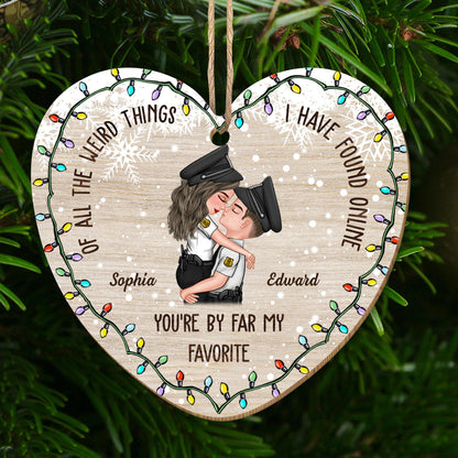 You Are My Favourite Couple Christmas Ornament - Wood Ornament