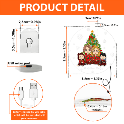 Your Family Together Christmas - Custom LED Acrylic Ornament