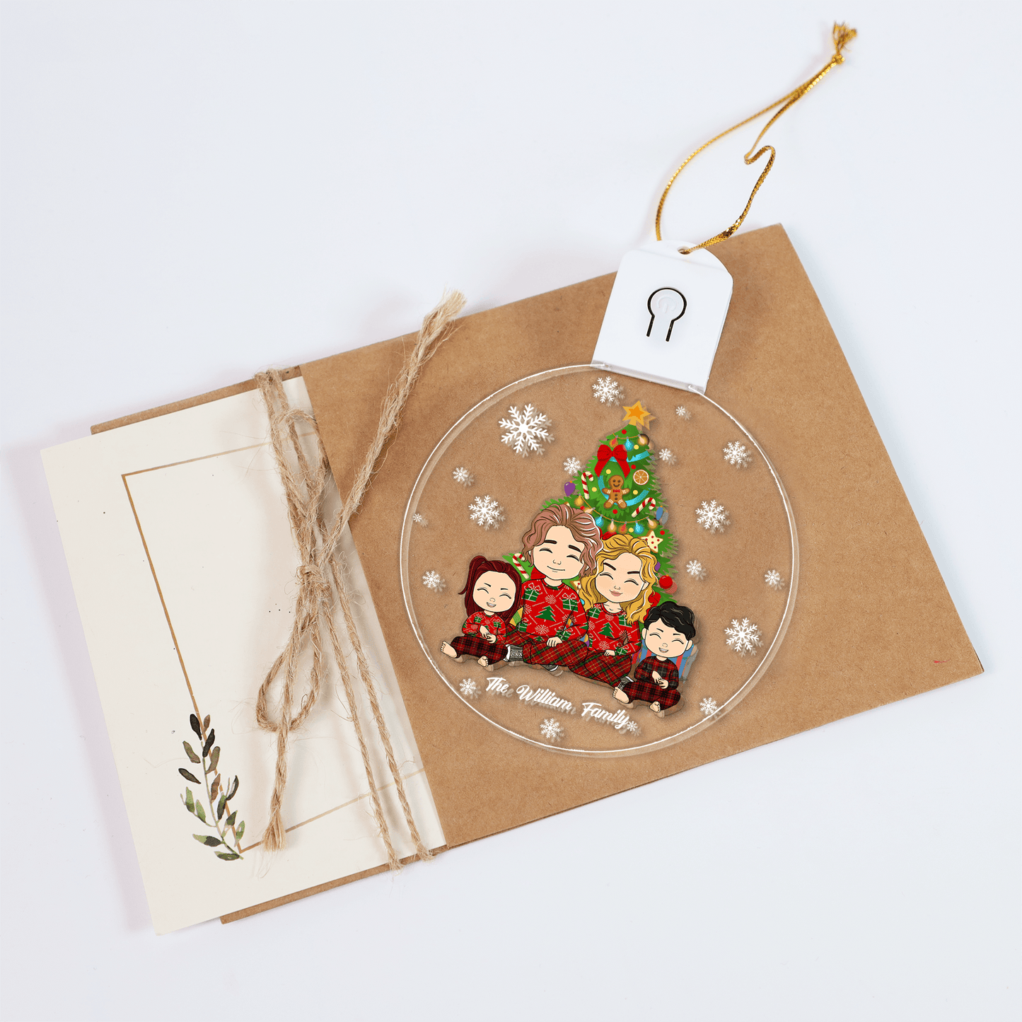 Your Family Together Christmas - Custom LED Acrylic Ornament
