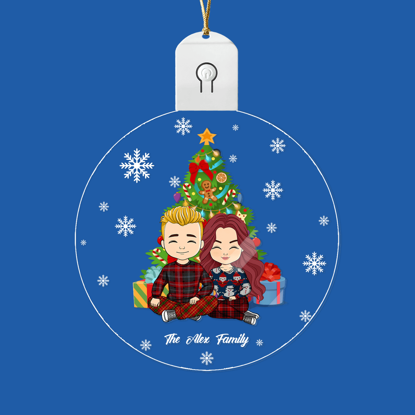 Your Family Together Christmas - Custom LED Acrylic Ornament