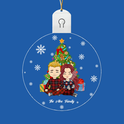 Your Family Together Christmas - Custom LED Acrylic Ornament
