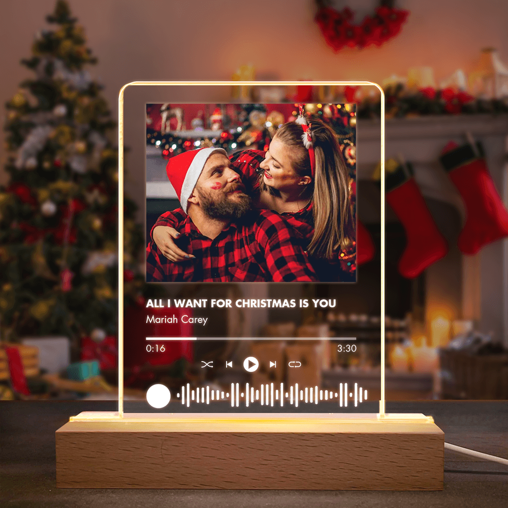 Your Song & People - Upload Photo - Night Light Plaque