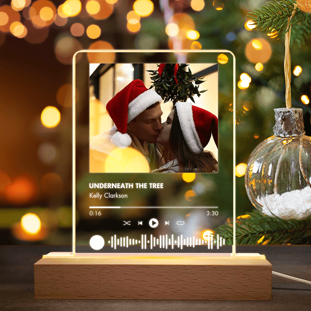 Your Song & People - Upload Photo - Night Light Plaque
