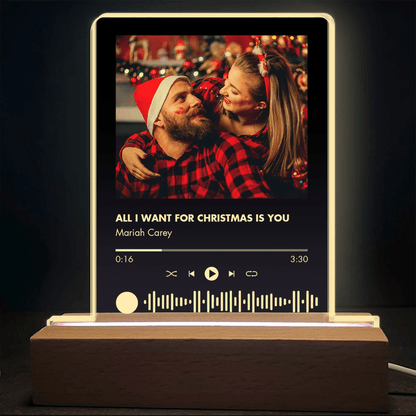 Your Song & People - Upload Photo - Night Light Plaque