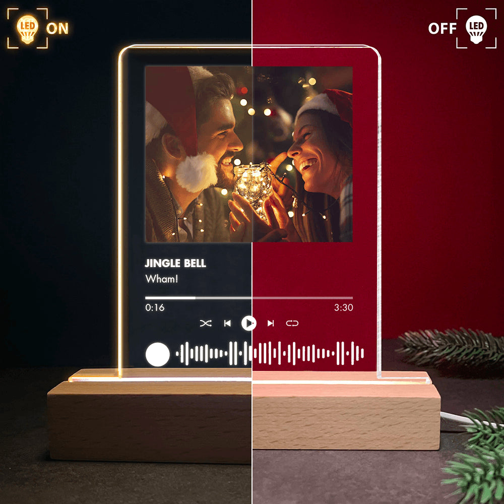 Your Song & People - Upload Photo - Night Light Plaque