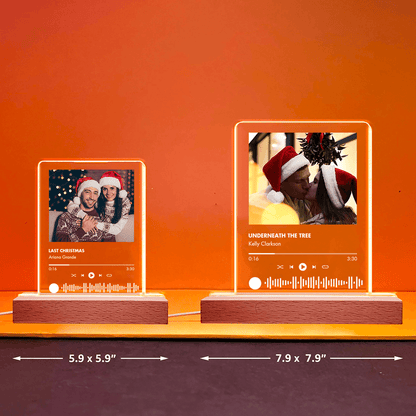 Your Song & People - Upload Photo - Night Light Plaque