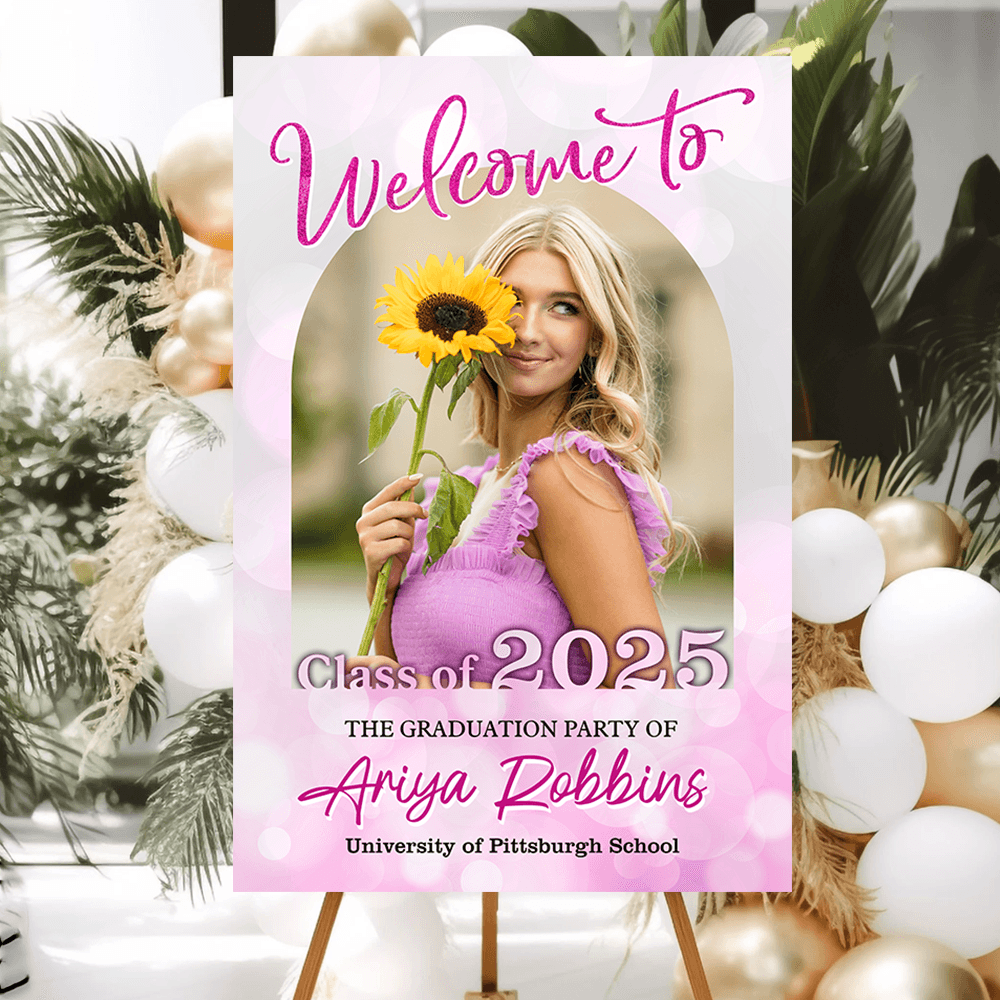 Senior Class Of 2025 Custom Photo - Graduation Party Welcome Sign - Graduation Poster