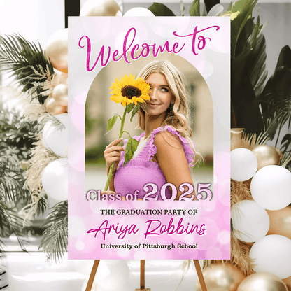 Senior Class Of 2025 Custom Photo - Graduation Party Welcome Sign - Graduation Poster