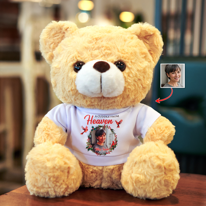 A Cuddle From Heaven - Teddy Bear With Personalized Photo Shirt