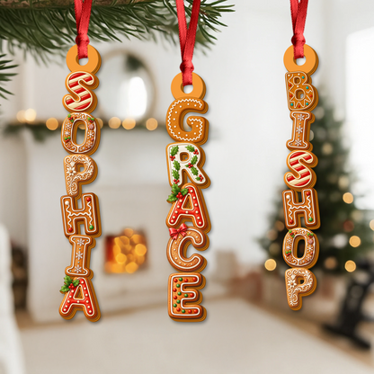 Custom Name Wood Ornament - Wood Ornament 2 Layered
