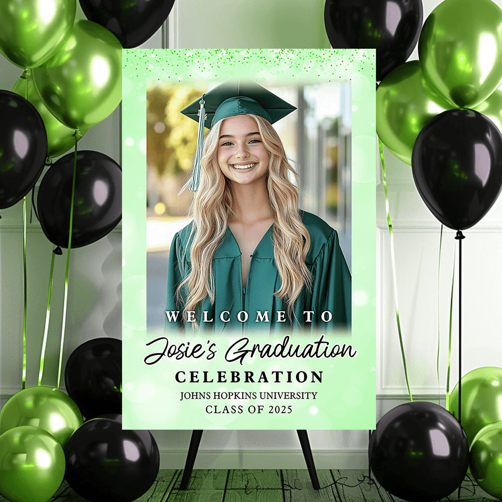 Shine 2025 Grad Photo - Graduation Party Welcome Sign - Graduation Poster