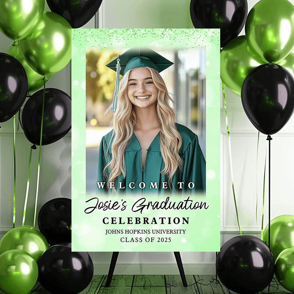 Shine 2025 Grad Photo - Graduation Party Welcome Sign - Graduation Poster
