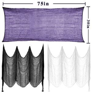 6 Pack Black Halloween Creepy Cloth - Spooky Scary Decoration
