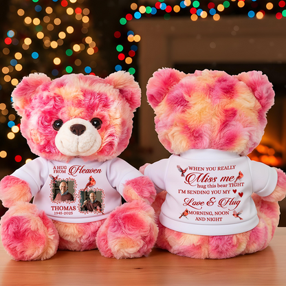 A From Heaven Custom Photos - Teddy Bear With Personalized Photo Shirt