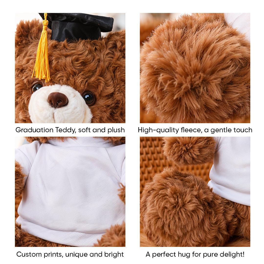 To My Granddaughter Graduate Bear - Personalized Gift Shirt