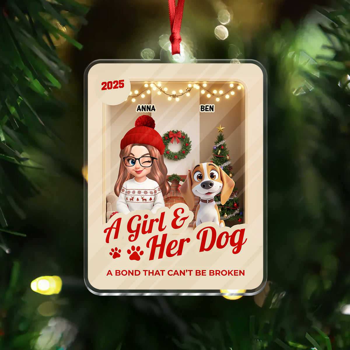 A Bond That Can't Be Broken - Personalized Custom Acrylic Ornament