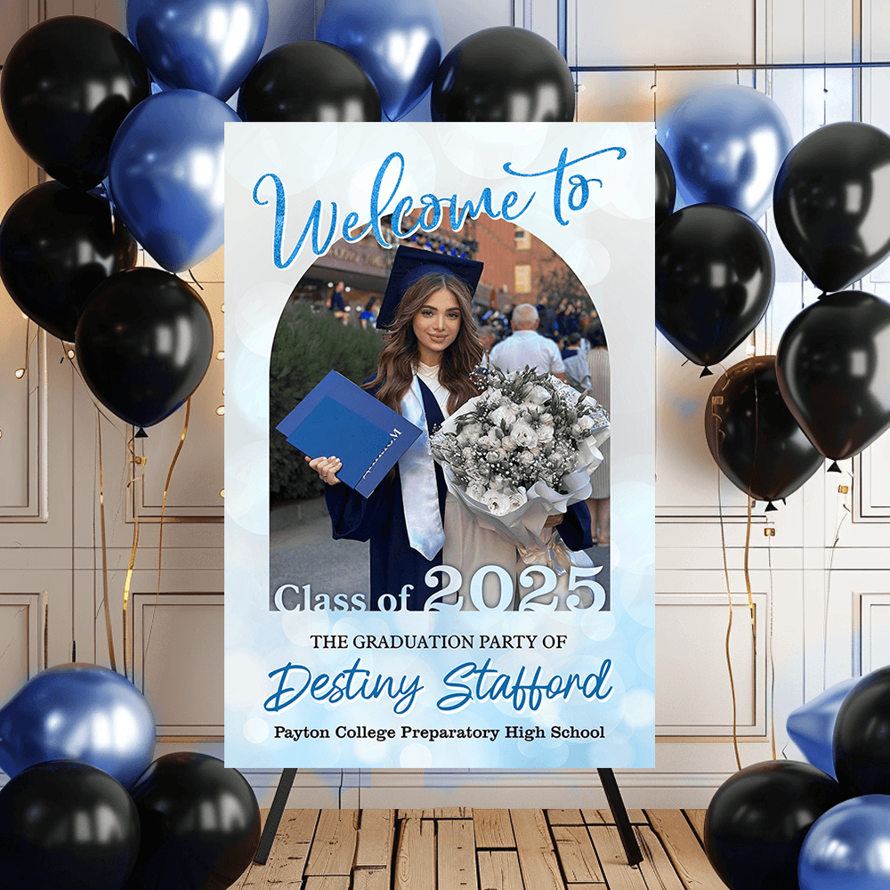 Senior Class Of 2025 Custom Photo - Graduation Party Welcome Sign - Graduation Poster