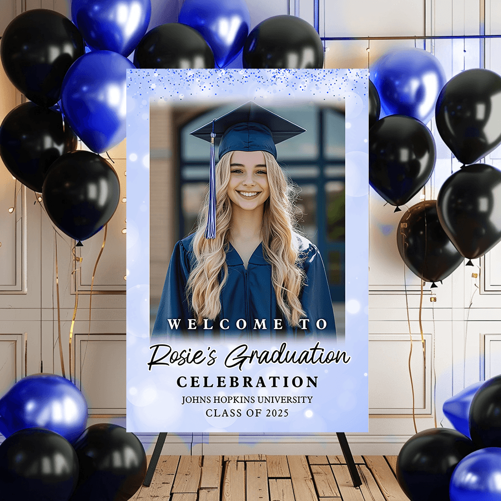 Shine Class Of 2025 Custom Photo - Graduation Party Welcome Sign -  Graduation Poster