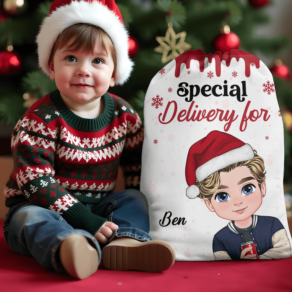 Personalized Santa Sack - Custom Christmas Gift Bag