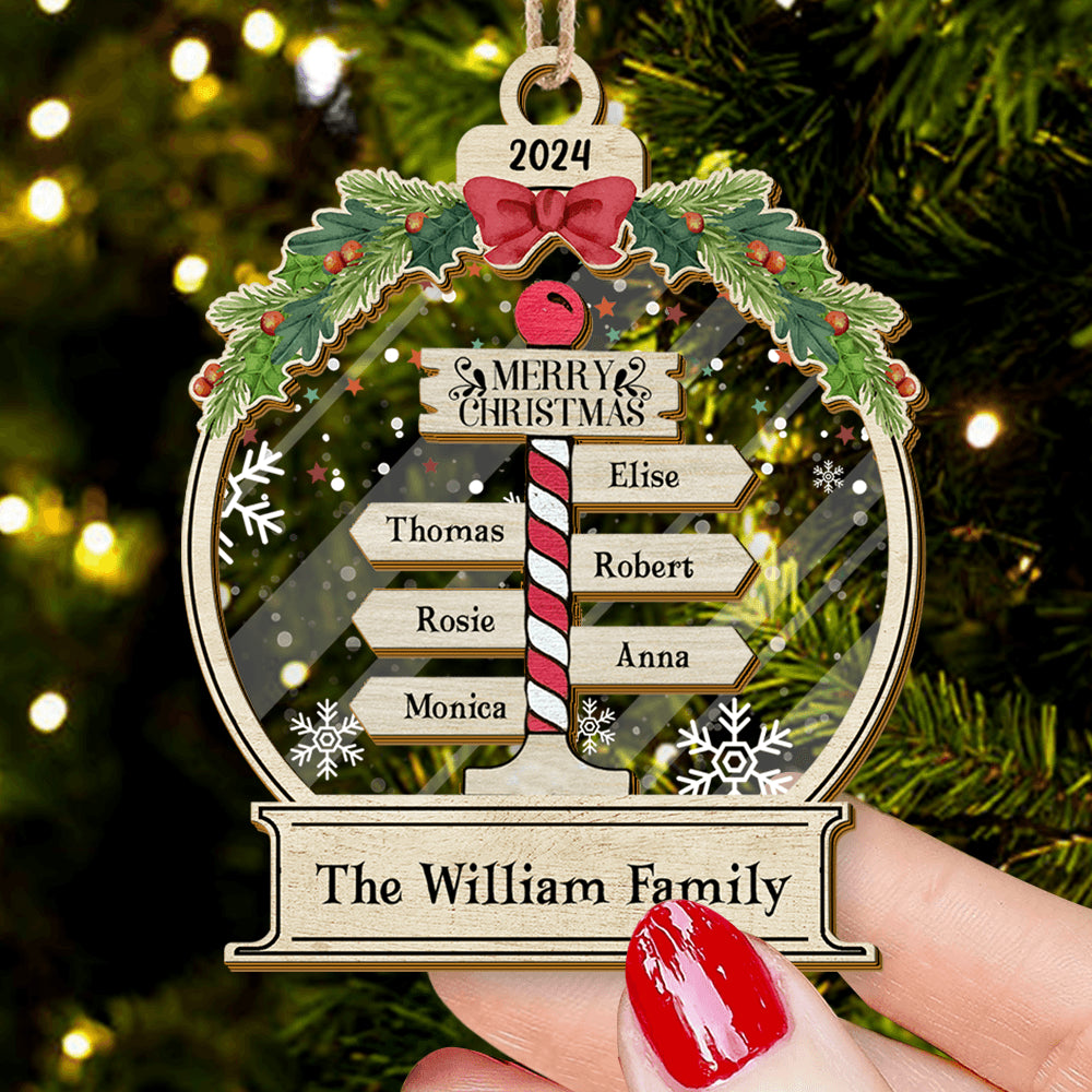 Personalized Family Christmas Ornaments - Custom Family Name Tree