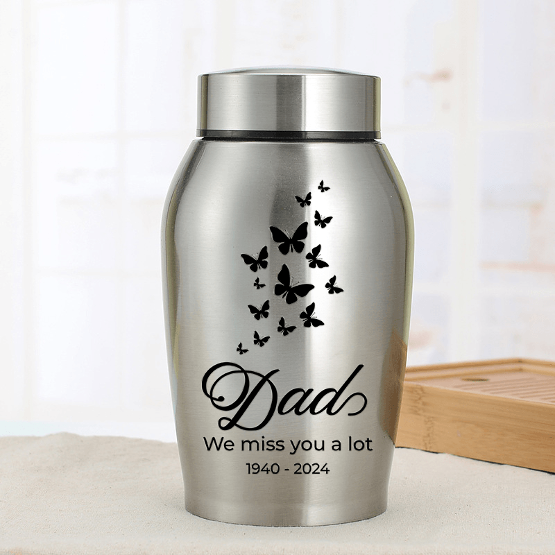 In Loving Memories - Keepsake Urn for Ashes - Stainless Steel