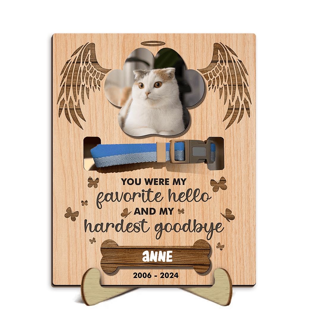 Memorial Pet Collar Sign - Dog Memorial Frame With Collar Holder
