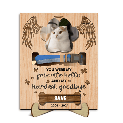 Memorial Pet Collar Sign - Dog Memorial Frame With Collar Holder