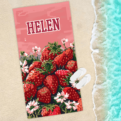Personalized Beach Towel - Custom Name Pool Summer Towel
