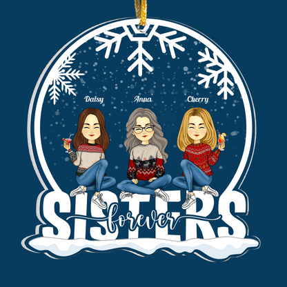 Sisters Forever - Personalized Custom Shaped Acrylic Ornament