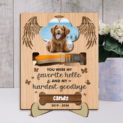 Memorial Pet Collar Sign - Dog Memorial Frame With Collar Holder