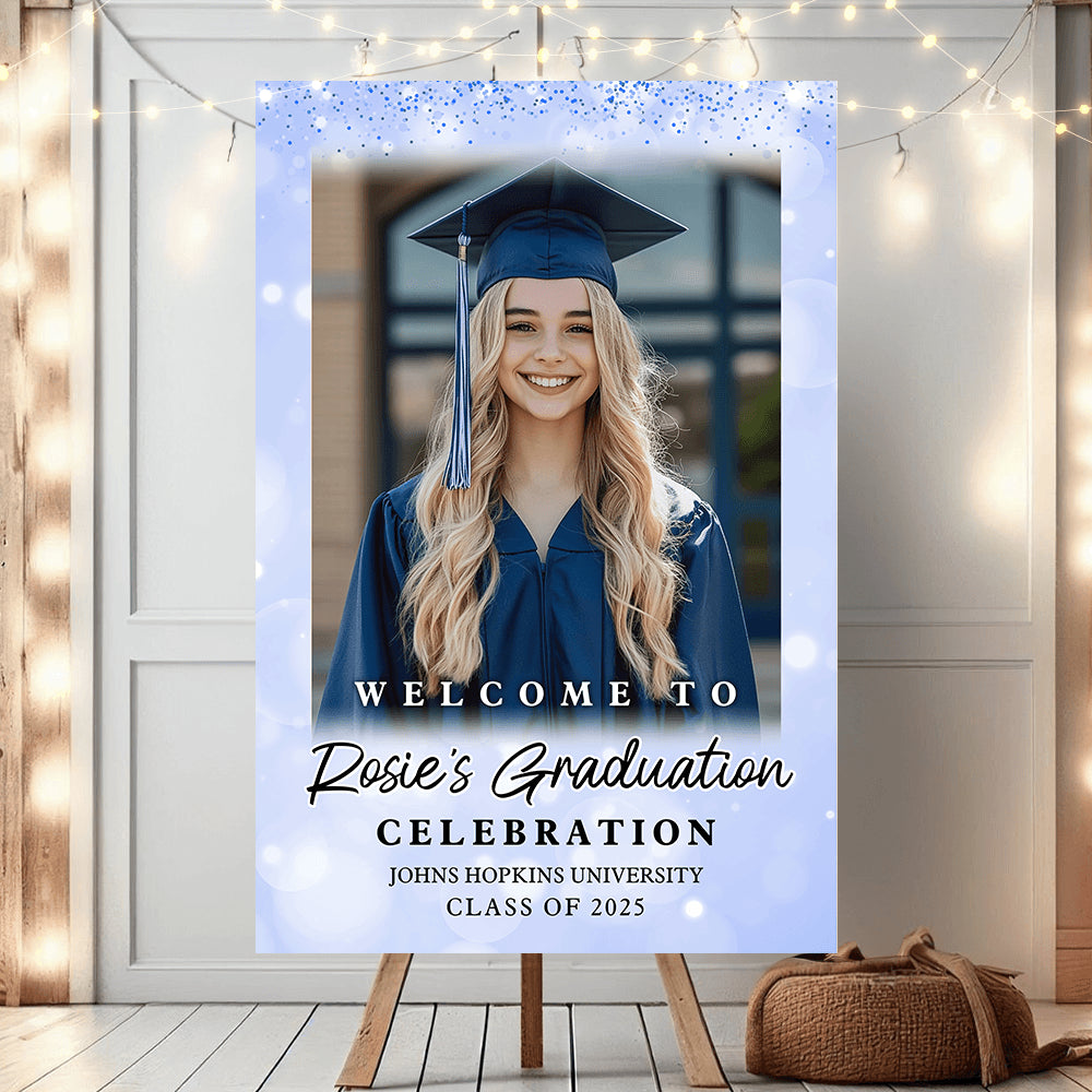 Shine 2025 Grad Photo - Graduation Party Welcome Sign - Graduation Poster