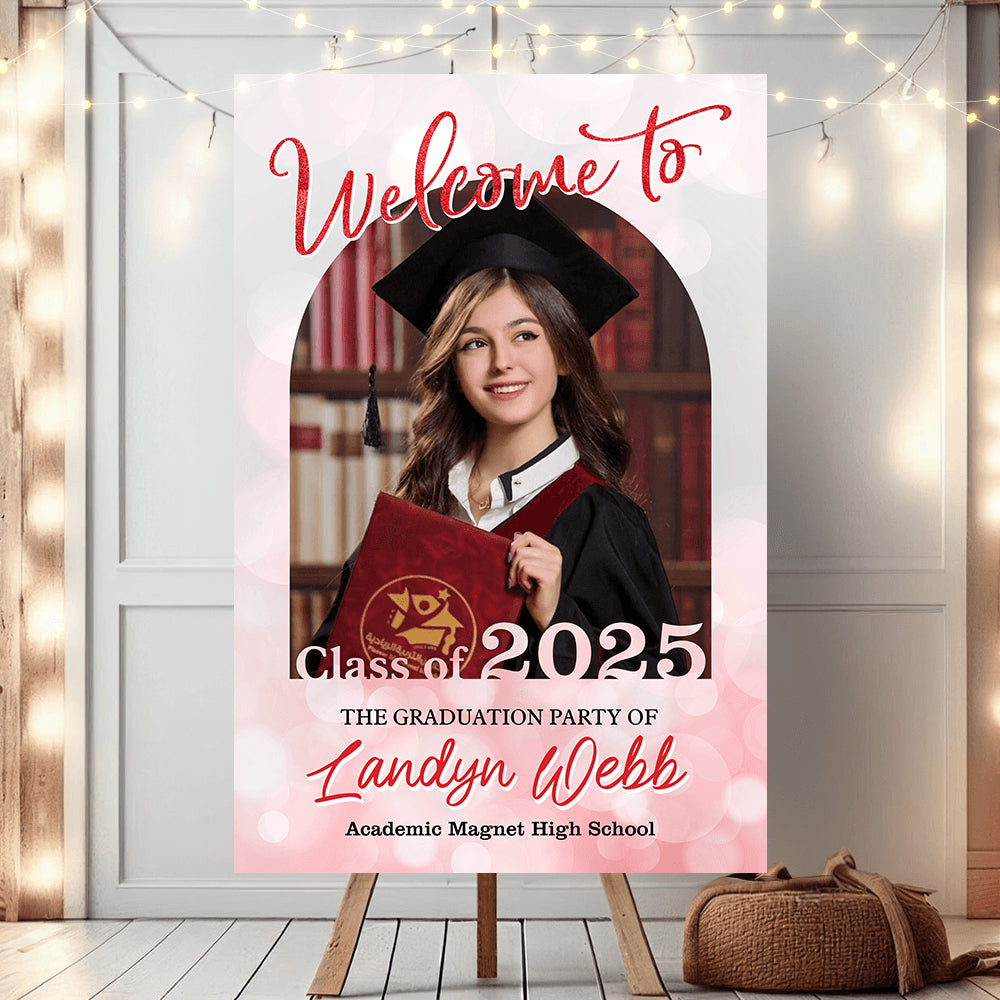 Senior Class Of 2025 Custom Photo - Graduation Party Welcome Sign - Graduation Poster