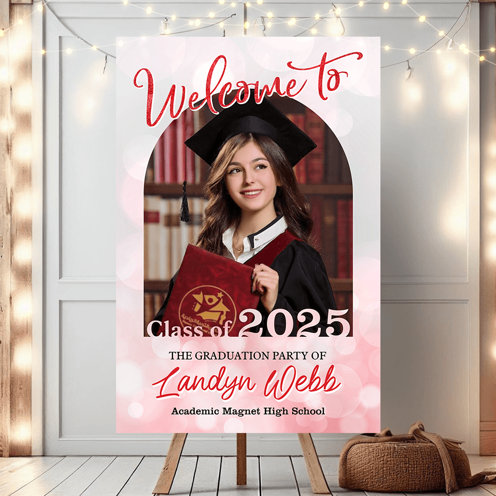 Senior Class Of 2025 Custom Photo - Graduation Party Welcome Sign - Graduation Poster
