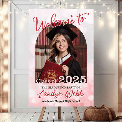 Senior Class Of 2025 Custom Photo - Graduation Party Welcome Sign - Graduation Poster