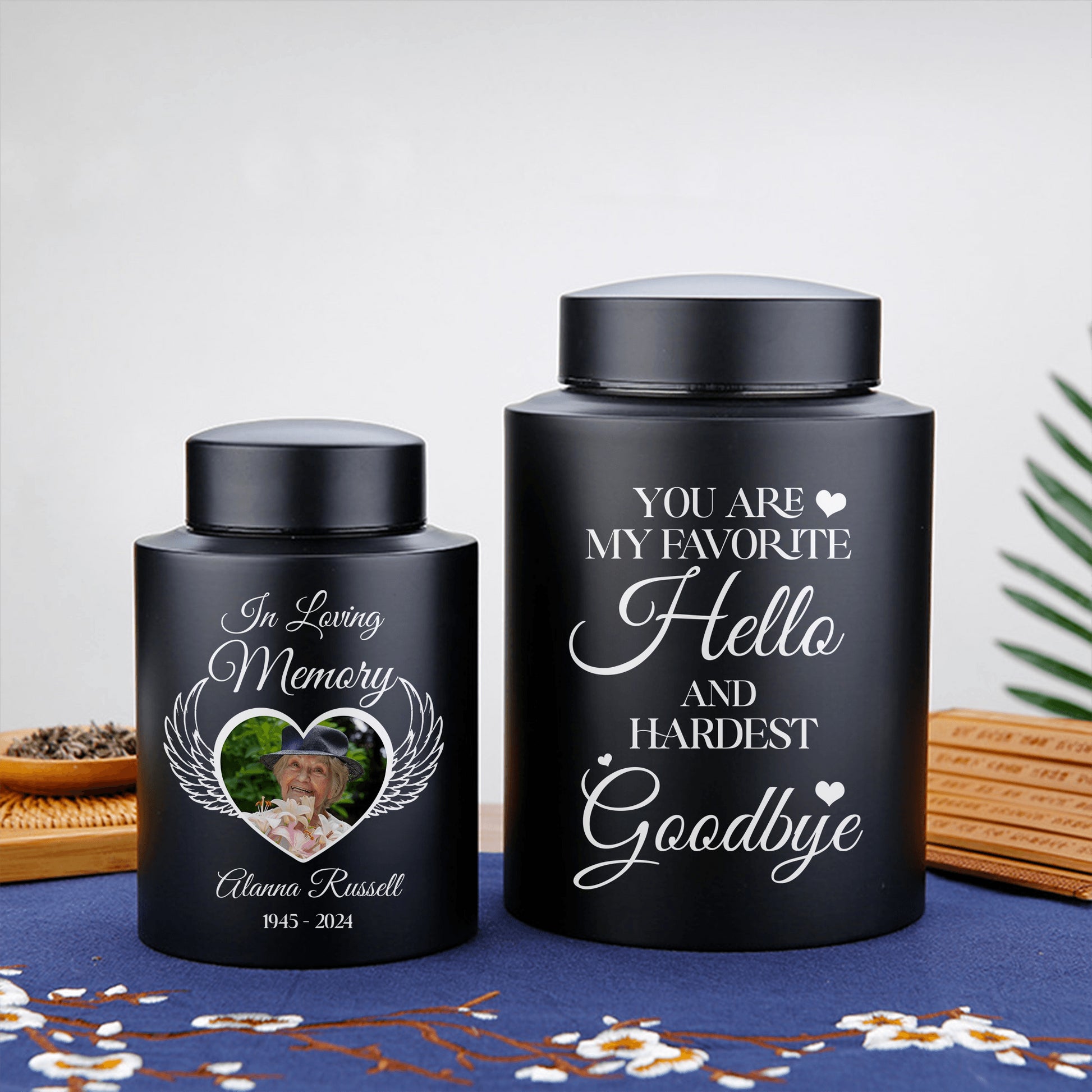 In Loving Memories Keepsake Urn for Ashes - Stainless Steel Urn