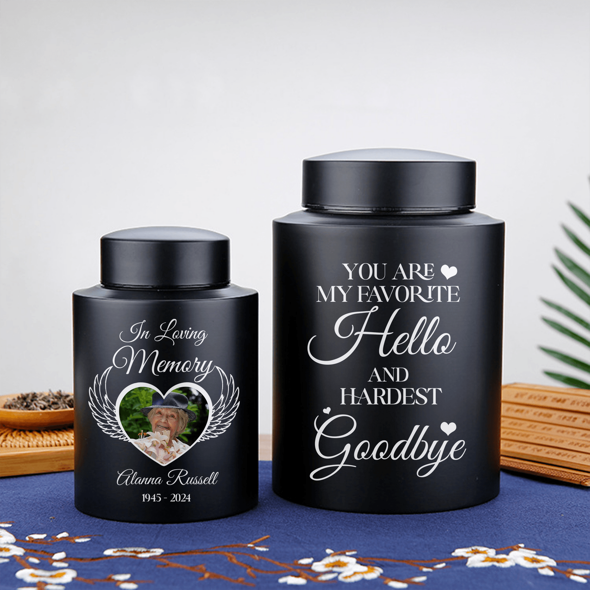 In Loving Memories Keepsake Urn for Ashes - Stainless Steel Urn