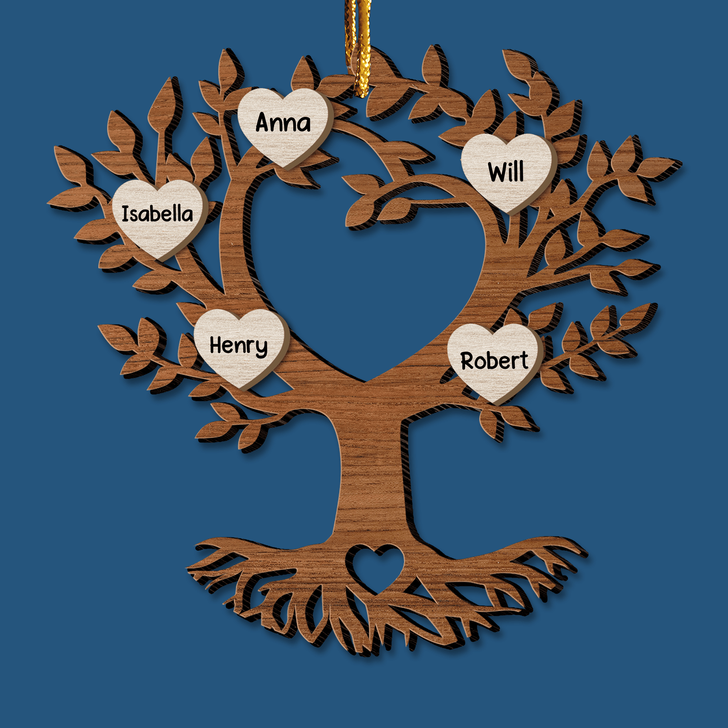 Tree Of Life Family Wood Ornament - Wood Ornament 2 Layered