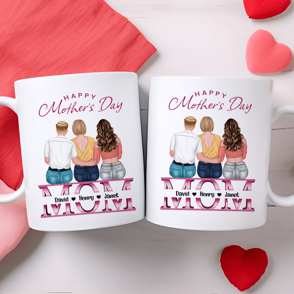 Personalized Happy Mother's Day Mug - Love You Mom Gift For Her